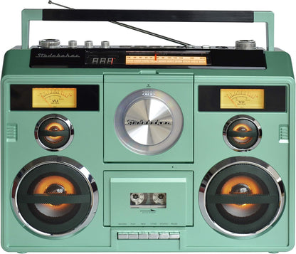 Sound Station Portable Stereo with Bluetooth/CD/AM-FM Radio/Cassette Recorder (Silver)