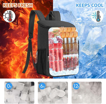 Bagtopia Camping Cooler Backpack 25 Cans, Leak Proof Insulated Thermal Bag, Beach Travel Picnic Lunch Backpack for Men Women