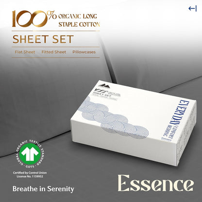 Mayfair Linen 100% Organic Cotton Percale Sheets Full Size - White Cotton Percale Sheets Full, 4 Piece Full Percale Sheet Sets, Soft & Crisp, Cooling Sheets, 16" Deep Pocket Hotel Sheets Full Size