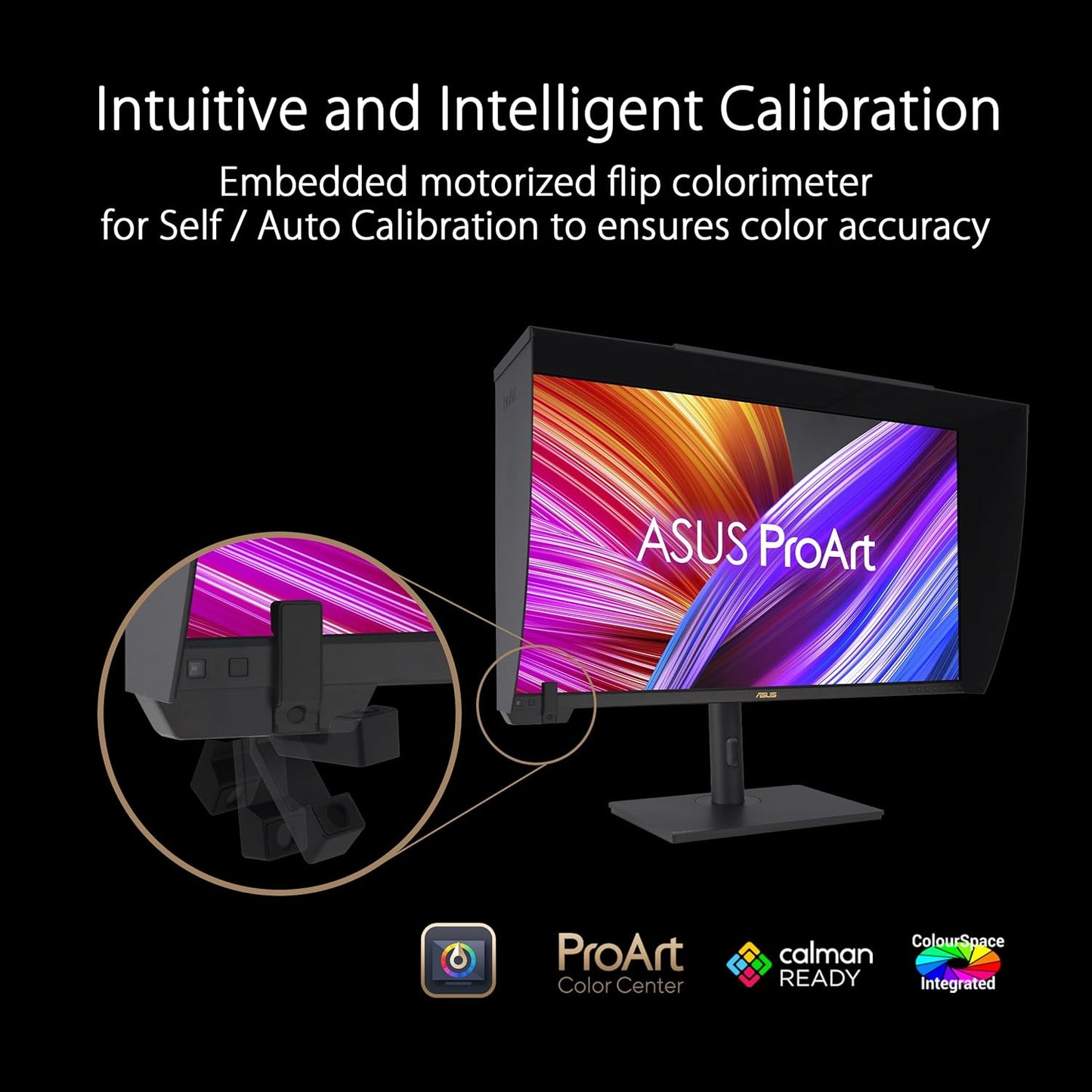 ASUS ProArt Display PA279CV 27” 4K HDR UHD (3840 x 2160) Monitor, IPS, 100% sRGB/Rec. 709, ΔE < 2, USB-C DisplayPort HDMI USB hub, Calman Verified, Eye Care, Tilt Pivot Swivel Height Adjustable