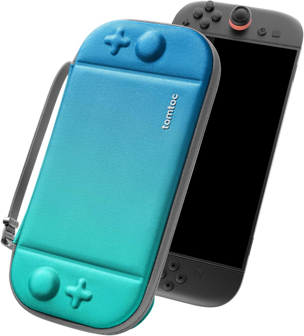 tomtoc Slim Carrying Case for Nintendo Switch 2 Model 2025, Odorless Felt Protective Hard Shell with 12 Game Card Slots, Portable Travel Storage Case with Original Patent and Military Grade Protection