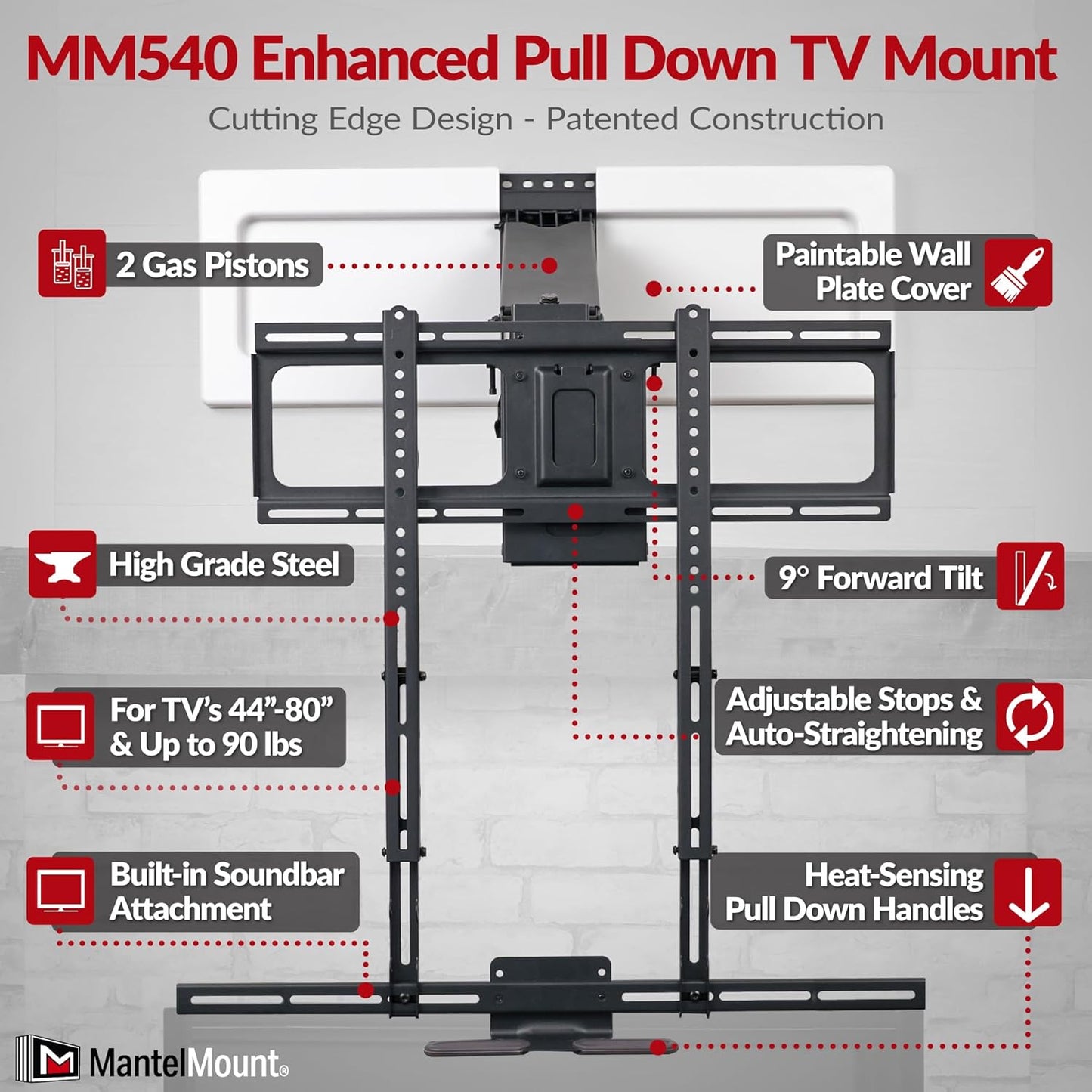 Purilite Select MM540 Pro Wall Mount TV Bracket
