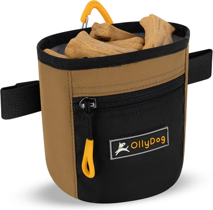 OllyDog Goodie Treat Bag, Dog Treat Pouch, Waist Belt Clip for Hands-Free Training, Magnetic Closure, Dog Training and Behavior Aids, Three Ways to Wear (Palm)