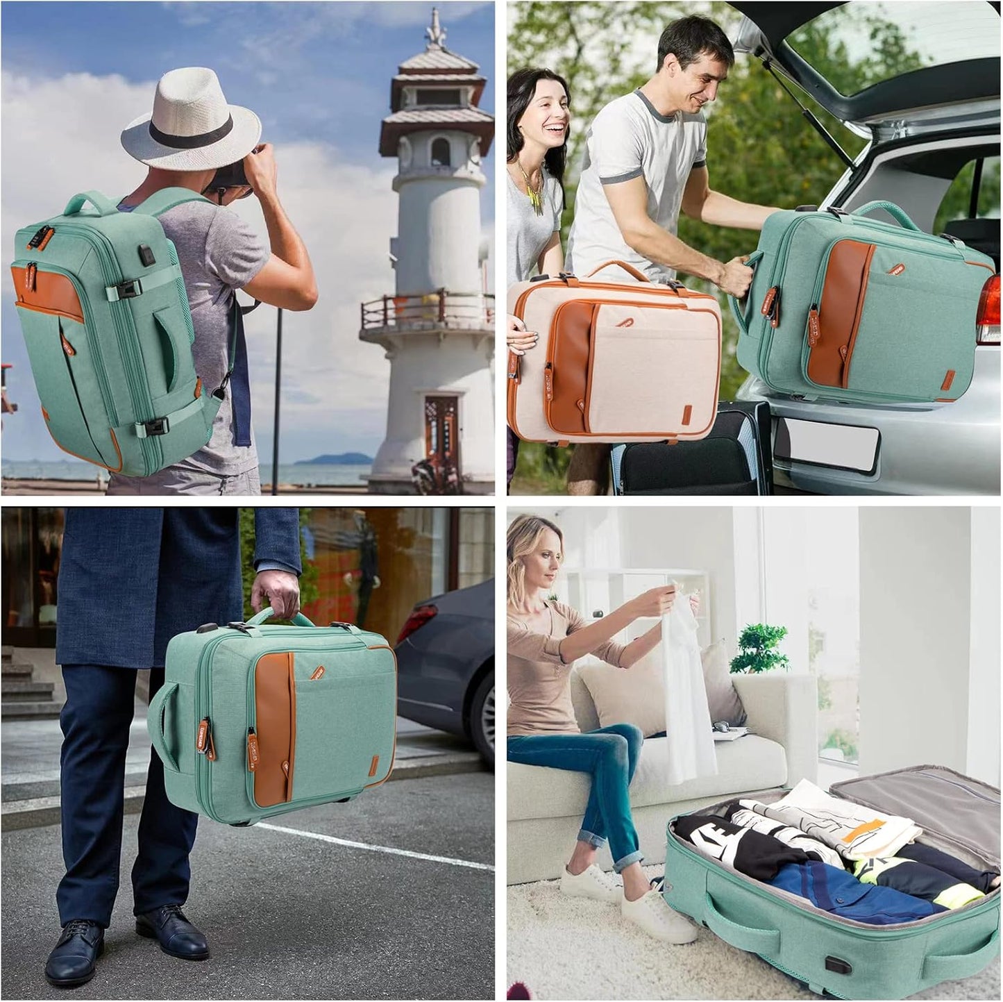 Lumesner Carry on Backpack, Extra Large 40L Flight Approved Travel Backpack for Men & Women