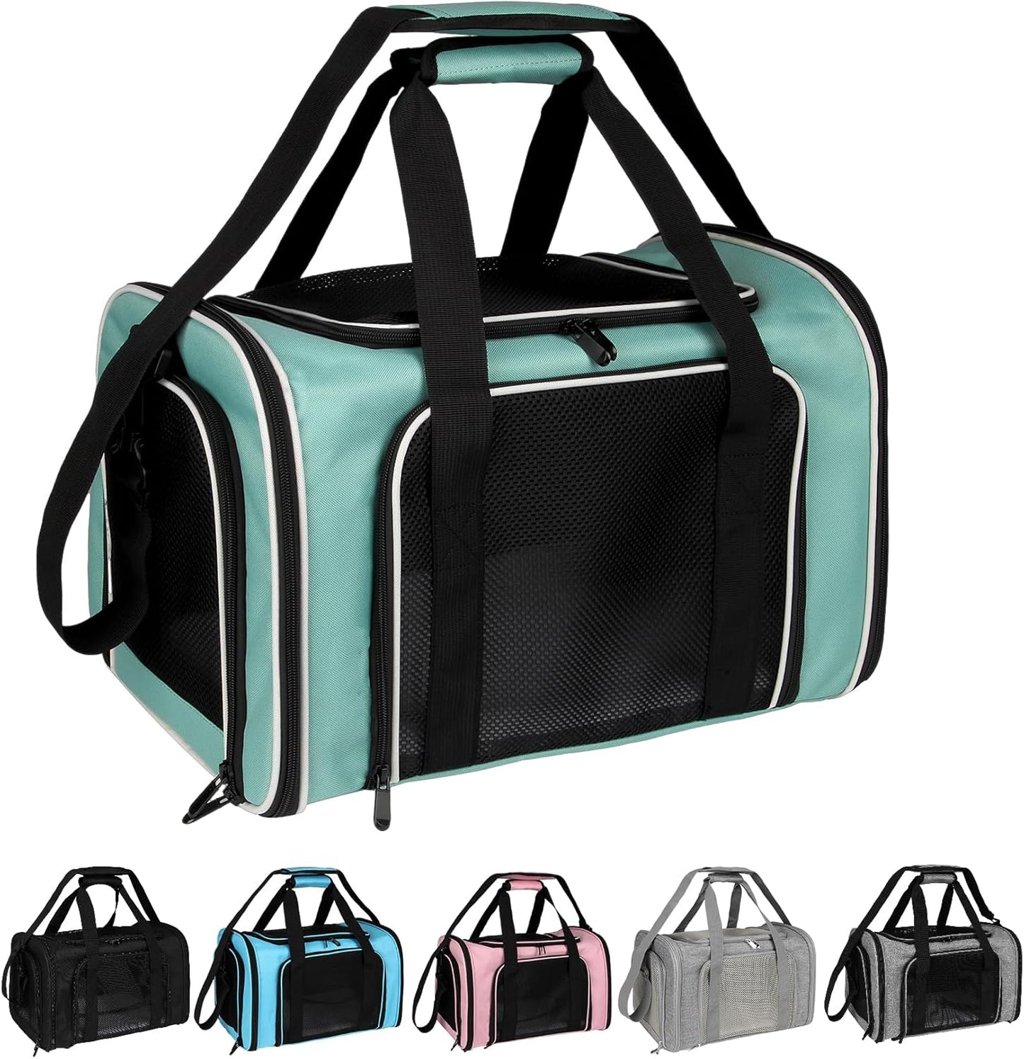 Top tasta Dog Cat Carrier Pet Carriers for Small Medium Large Cats Dogs Carrier Soft Sided Small Puppy Dog Carrier Portable Foldable Airline Approved Dog Cat Travel Carrier Grey Medium