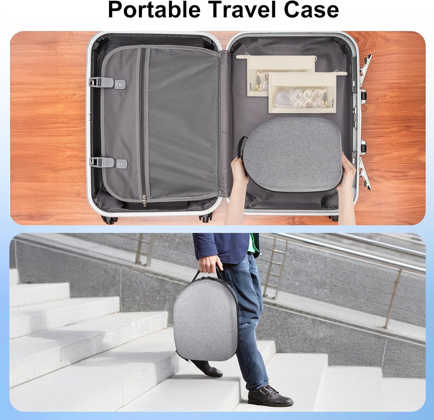 Dreaazhi Hard Carrying Case Compatible with Meta Quest 3S/Quest 3, Accessories VR Gaming Headset with Elite Strap, Touch Controllers, Ultra-Sleek Design for Travel Storage