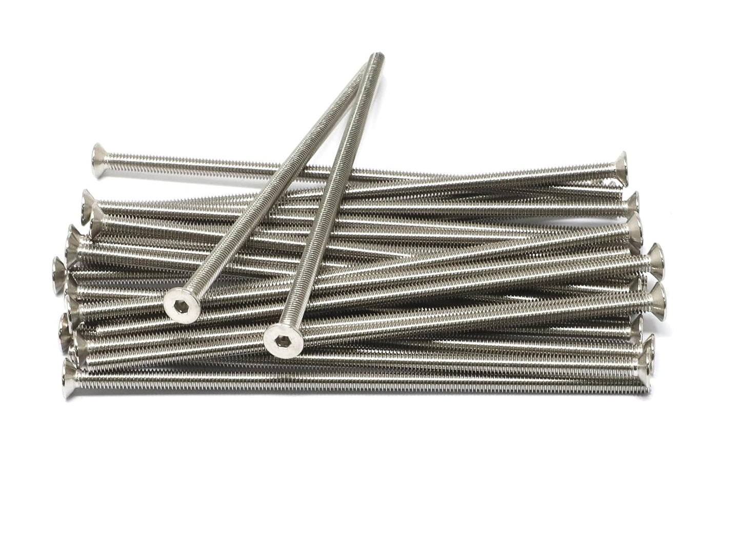 iexcell 5 Pcs M8 x 80mm Thread Pitch 1.25 mm Stainless Steel 304 Hex Socket Flat Head Cap Screws Bolts Kit