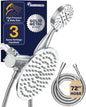 HammerHead Showers Dual Shower Head Combo, 8-Inch Rainfall & 3-Flow Handheld, Chrome, 2.5 GPM