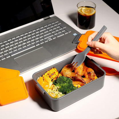 Linoroso Stackable Bento Box Adult Lunch Box | Meet All You On-The-Go Needs for Food, Salad and Snack Box, Premium Bento Lunch Box for Adults Include Utensil Set, Dressing Containers - Pale Mint