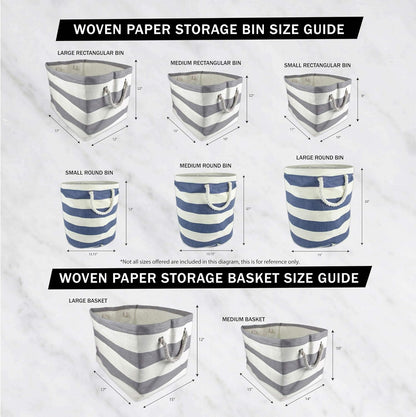 DII Storage Basket or Bin, Collapsible & Convenient Storage Solution for Office, Bedroom, Closet, Toys, Laundry (Large) - Pink Rugby Stripe