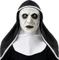 Spooktacular Creations Halloween Scary Nun Mask with Black White Hood, Creepy Full Head Latex Mask for Adult Women Men Halloween Horror Cosplay Costume Accessories, Realistic Party Dress Up Prop