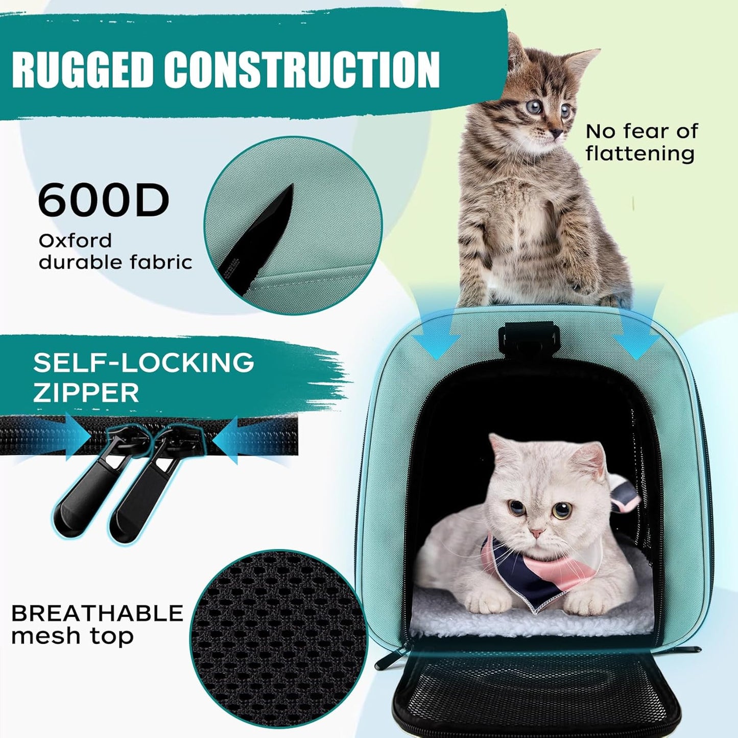 Top tasta Dog Cat Carrier Pet Carriers for Small Medium Large Cats Dogs Carrier Soft Sided Small Puppy Dog Carrier Portable Foldable Airline Approved Dog Cat Travel Carrier Grey Medium