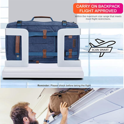 WITZMAN Canvas Backpack Vintage Travel Backpack Large Laptop Bags Convertible Shoulder Rucksack