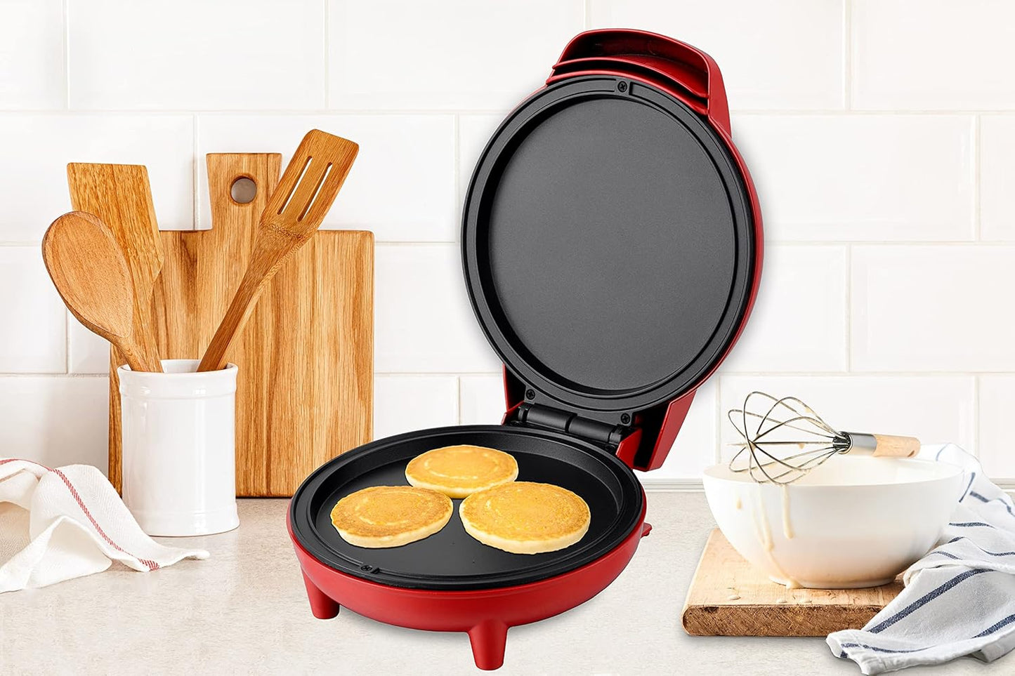 Courant White Personal Griddle/Pizza Maker 7" 1pc