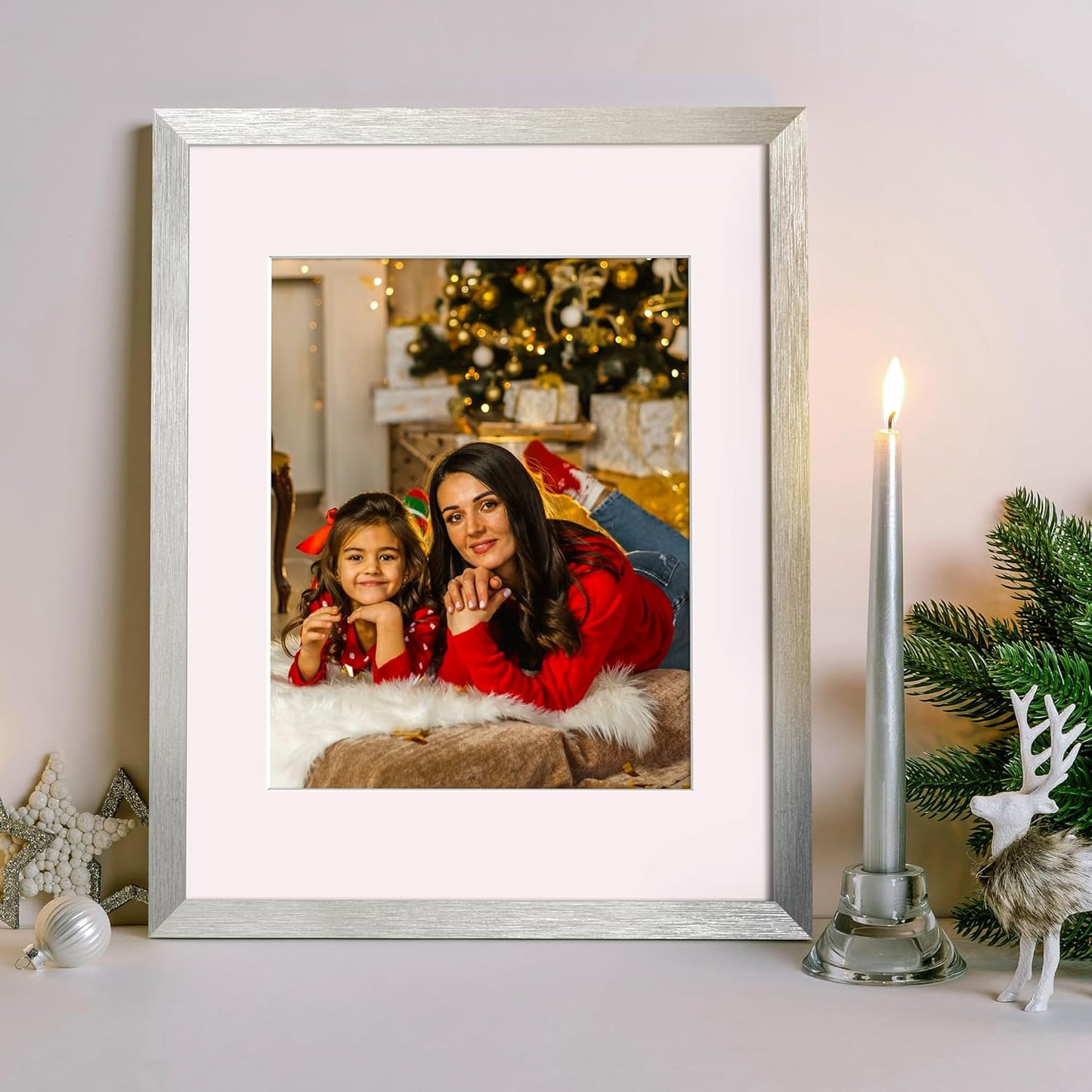 upsimples 11x14 Picture Frame, Display Pictures 8x10 with Mat or 11x14 Without Mat, Wall Hanging Photo Frames, Black