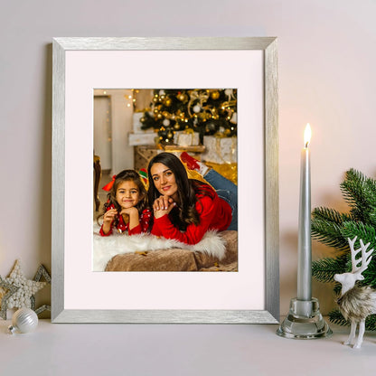 upsimples 11x14 Picture Frame, Display Pictures 8x10 with Mat or 11x14 Without Mat, Wall Hanging Photo Frames, Black