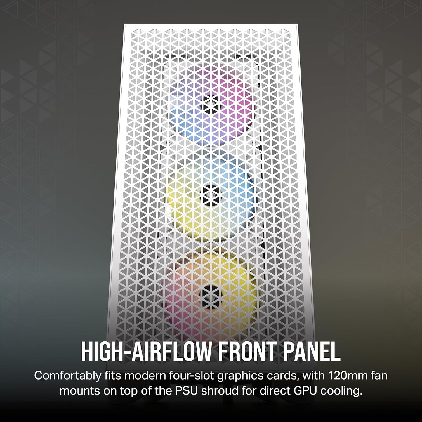CORSAIR 3000D Airflow Mid-Tower PC Case – 2X SP120 Elite Fans – Four-Slot GPU Support – Fits up to 8X 120mm Fans – High-Airflow Design – Black