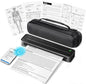 Inkless D90E Portable Thermal Printer with Case & 10 Sheets, Black | Bluetooth Wireless Printer Compatible with Phones & Laptops, Supports 8.5" x 11" & A4, Back to School Supplies for Teachers