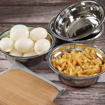 Minekkyes Stainless Steel Mixing Bowl Set of 4, Small Metal Nesting Bowls for Mixing, Serving, Cooking, Baking