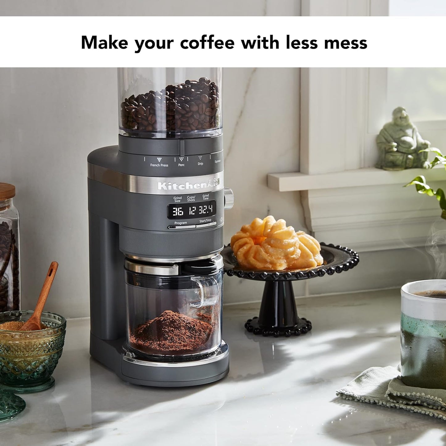 KitchenAid Burr Coffee Grinder, Black Matte, KCG8433BM