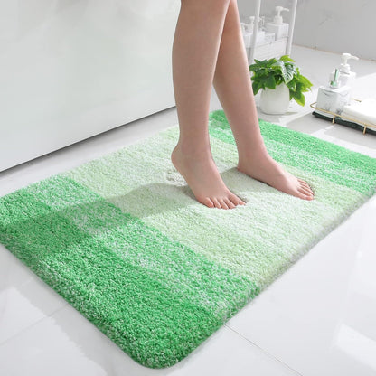 OLANLY Luxury Microfiber Bath Mat, Extra Soft and Absorbent Bathroom Mat, Non-Slip Plush Shaggy Bathroom Rug, Machine Wash Dry, Bath Rugs for Bathroom Floor, Tub and Shower, 16x24, Grey