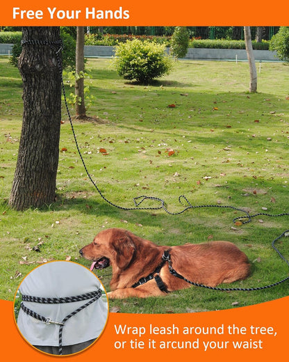 Long Rope Leash for Dog Training 10FT 16FT 30FT 50FT 100FT, Reflective Threads Check Cord Dog Leash Tie-Out Cable, Heavy Duty Dog Lead for Large Medium Small Dogs Outside Walking, Playing, Camping, or Yard
