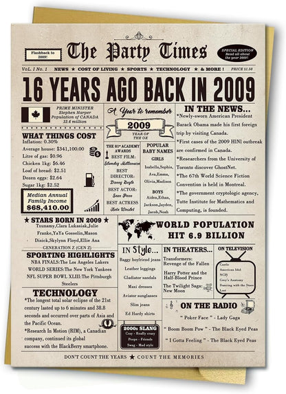 Large 50 Years Old Birthday Gifts for Women Men,Happy 50th Birthday Card for Husband Wife, Retro 50 Years Old Birthday Gifts for Mom Dad