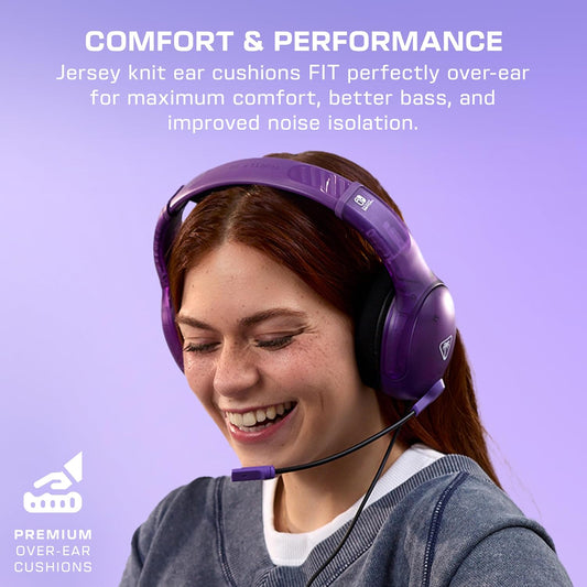 Turtle Beach Airlite Fit Officially licensed Nintendo Wired Gaming Headset for Nintendo Switch – Ghost Purple