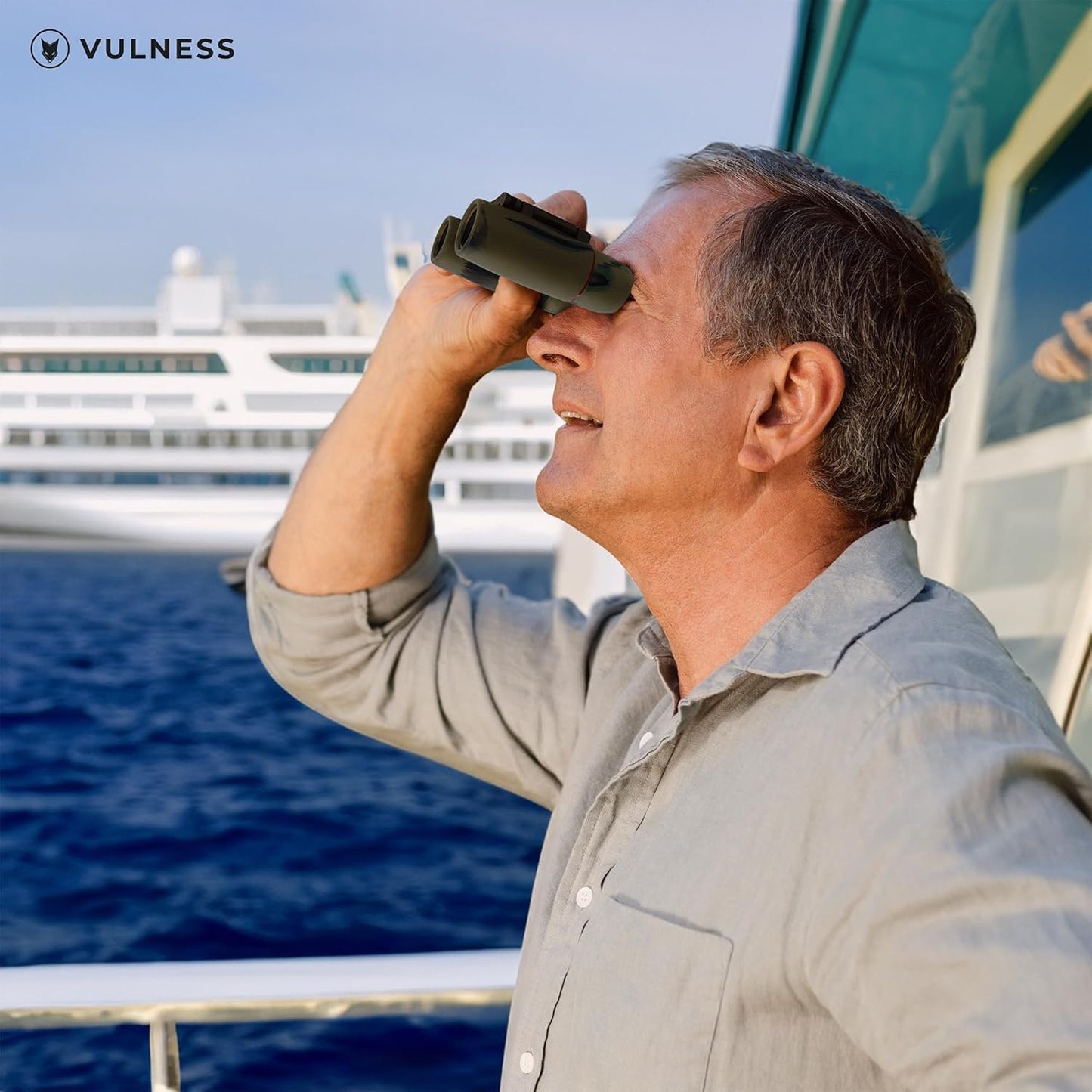 Binoculars for Adults | Compact Small Mini Travel Binocular for Bird Watching High Powered Electronics Cruise Ship Essentials Norwegian Alaska Must Haves Hiking Camping Gear by VULNESS (Black, 8X21)