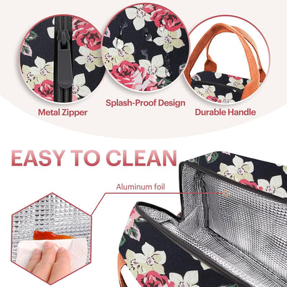 Lunch Bag for Women & Men Adult Insulated Lunch Box, Small Leakproof Cooler Food Lunch Containers Reusable High Capacity Lunch Tote Bags for Work, Travel, Outdoor