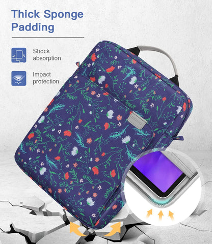 MoKo 13.3-14 Inch Laptop Sleeve Bag Fits MacBook Pro M3/M2 14" 2023, MacBook Pro 13" M2, New MacBook Air 13.6" M3/M2 2024/2022,Tab S8 Ultra 14.6",Handle Carrying Case with Shoulder Strap, Black & Gray - PuriLite