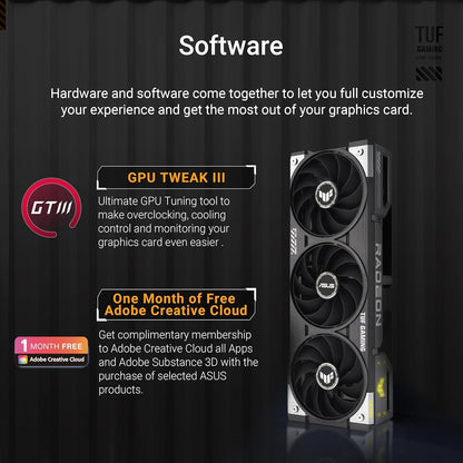 ASUS Prime Radeon™ RX 9060 XT 16GB GDDR6 OC Edition Graphics Card (PCIe 5.0, HDMI/DP 2.1, 2.5-Slot Design, axial-tech Fans, Dual Ball Fan Bearings, Dual BIOS, ASUS GPU Guard)