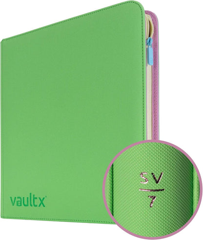 Vault X 12 Pocket Trading Card Zip Binder, 480 Cards, Compatible with Pokemon Scarlet & Violet Set, Exo-Tec Album Material, 20 Side-Loading Pages, Folder for Collectible TCG (SV1)