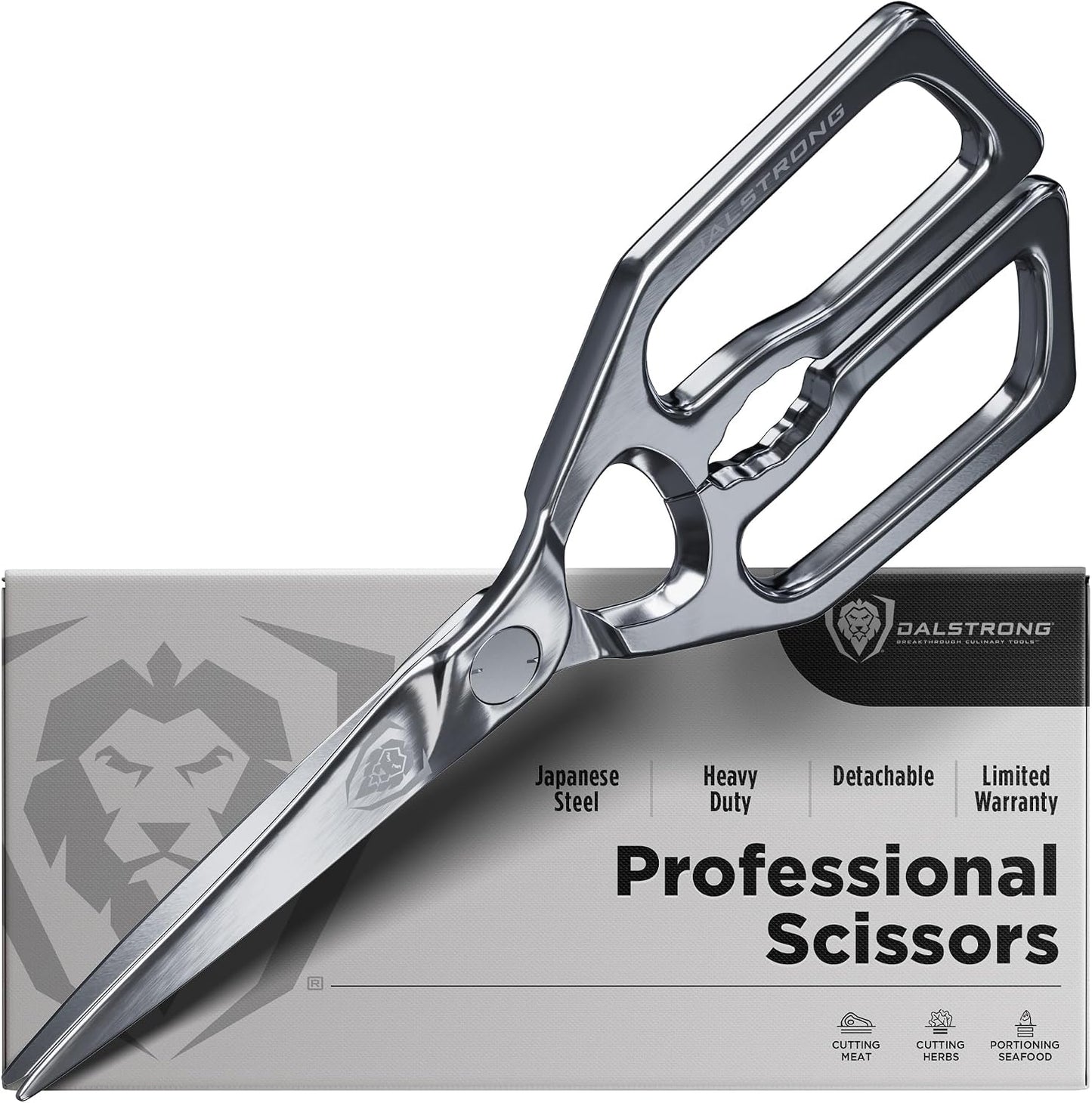 Dalstrong Kitchen Scissors All Purpose - Japanese Stainless Steel - Ambidextrous Kitchen Shears for Food - Detachable - Heavy Duty Scissors Sharp Scissor - Herbs, Pizza, Poultry Meat Cutting Scissors