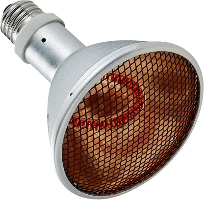 Deep Heat Projector Reptile Heat Lamp Bulb (160W, PAR38), Basking Light for Bearded Dragon & Leopard Gecko, Carbon Infrared Heater for Amphibian Pet