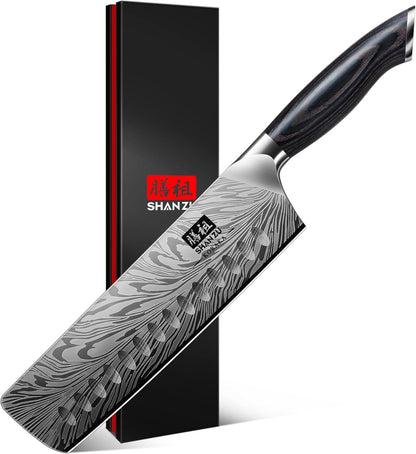 SHAN ZU Fillet Knife 7 Inch, Powder Steel Boning Knife High Carbon Japanese Filleting Knife, Ultra Sharp Deboning Knife for Meat Cutting, Fish Knife with Ergonomic Pakkawood Handle