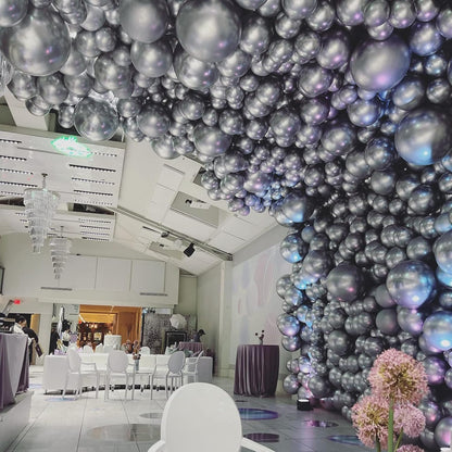 Gold Metallic Chrome Latex Balloon Arch Kit, 102PCS 18In 12In 10In 5In Arch Garland For Festival Picnic, Engagement, Wedding, Birthday Party, Gold Theme Anniversary Decoration With 33FT Ribbon