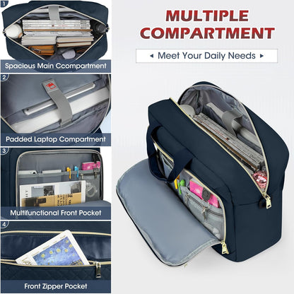 Laptop Bag 17 Inch Laptop Briefcase for Women Waterproof Computer Messenger Bag Professional Laptop Case for Business Work - PuriLite