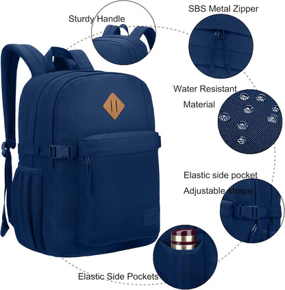 SUPACOOL Lightweight Casual Backpack for Men and Women, Large Backpack for School Boys and Girls