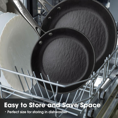 imarku Non Stick Frying Pans - 10 inch Frying Pan Nonstick Skillet, Egg Pan Omelette with Cool Stainless Steel Handle, Dishwasher Safe, Free of PFAS&PFOA, Easy Cleanup, Gifts for Men and Women