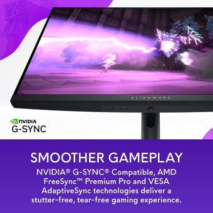 Alienware 25 Gaming Monitor AW2523HF 24.5" IPS LED Full HD (1920 × 1080) 360Hz Display - AMD FreeSync - VESA - Monitor (USB, HDMI) Height/Tilt/Swivel/Pivot Adjustability - Dark Side of The Moon