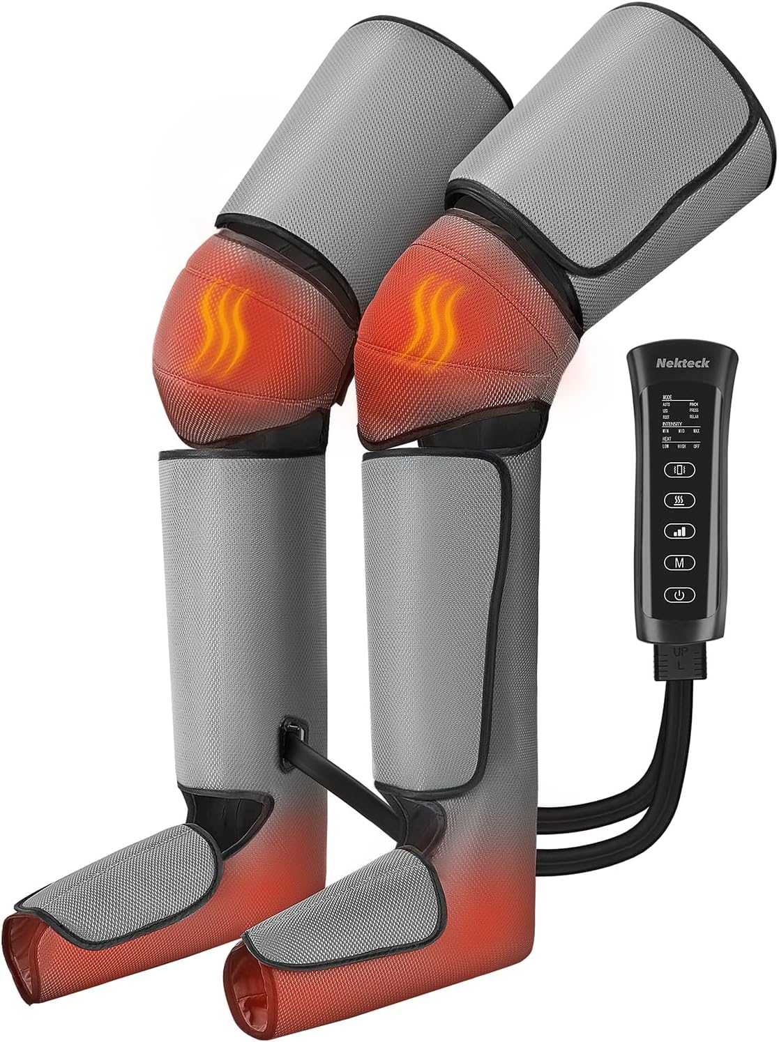 Nekteck Cordless Leg Compression Massager, Air Compression Massage Tools for Circulation and Pain Relief, Rechargeable Portable Full Leg Boots, Gifts for Mom Dad Men Women, Single Unit