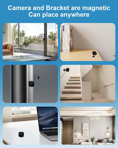 AOBOCAM Mini Security Camera 1080P HD Wireless WiFi Indoor Camera with Motion Detection Night Vision APP Control Pet Camera Nanny Cam for Home Surveillance