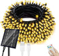 Maokot Solar Christmas Lights Outdoor, Upgraded 137FT 400 LED Solar String Lights with Remote,19 Modes Waterproof Warm White Solar Lights Outdoor String for Outside Garden Home Festival Decorations