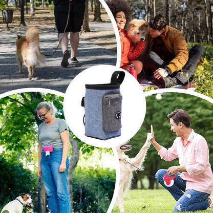Dog Treat Pouch Bag | Portable Dog Treat Snack Bag Pouch | Dog Treat Carrier Holder, Treat Storage Holder for Travel Dog Walking Puppy Training