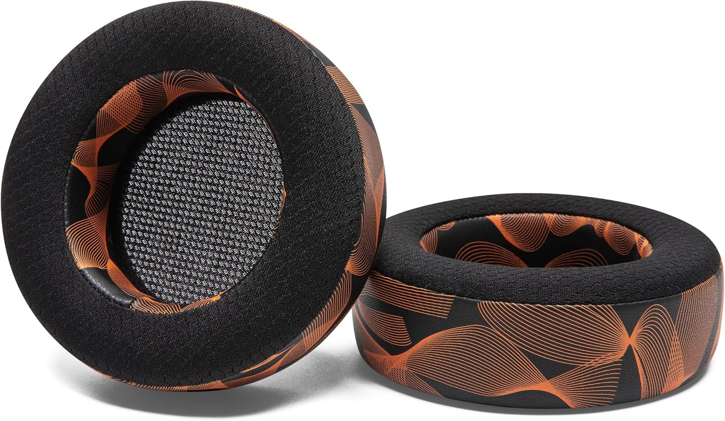 WC Freeze Virtuoso - Hybrid Fabric Cooling Gel Replacement Earpads for Corsair Virtuoso Gaming Headset, Made by Wicked Cushions, Improved Durability, Thickness and Sound Isolation | Cyan Prism