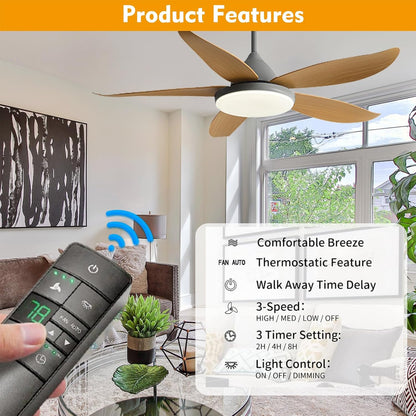HD3 Ceiling Fan Remote Control Replacement for Hampton Bay Home Decorators | 3-Speed Timer Light Dimmer Thermostatic Control for Hampton Bay Home Decorators Collection 2AAZPHD3/HD3, KUJCE10320/TR222A