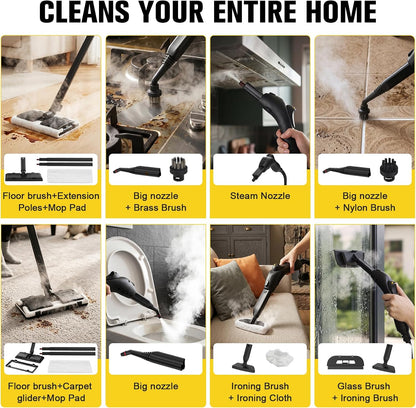 Waitbird 300°F Steam Cleaner for Grout and Tile, 4.5 Bar Steamer for Home