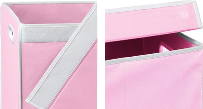 SimpleHouseware Double Laundry Hamper with Lid and Removable Laundry Bags, Beige