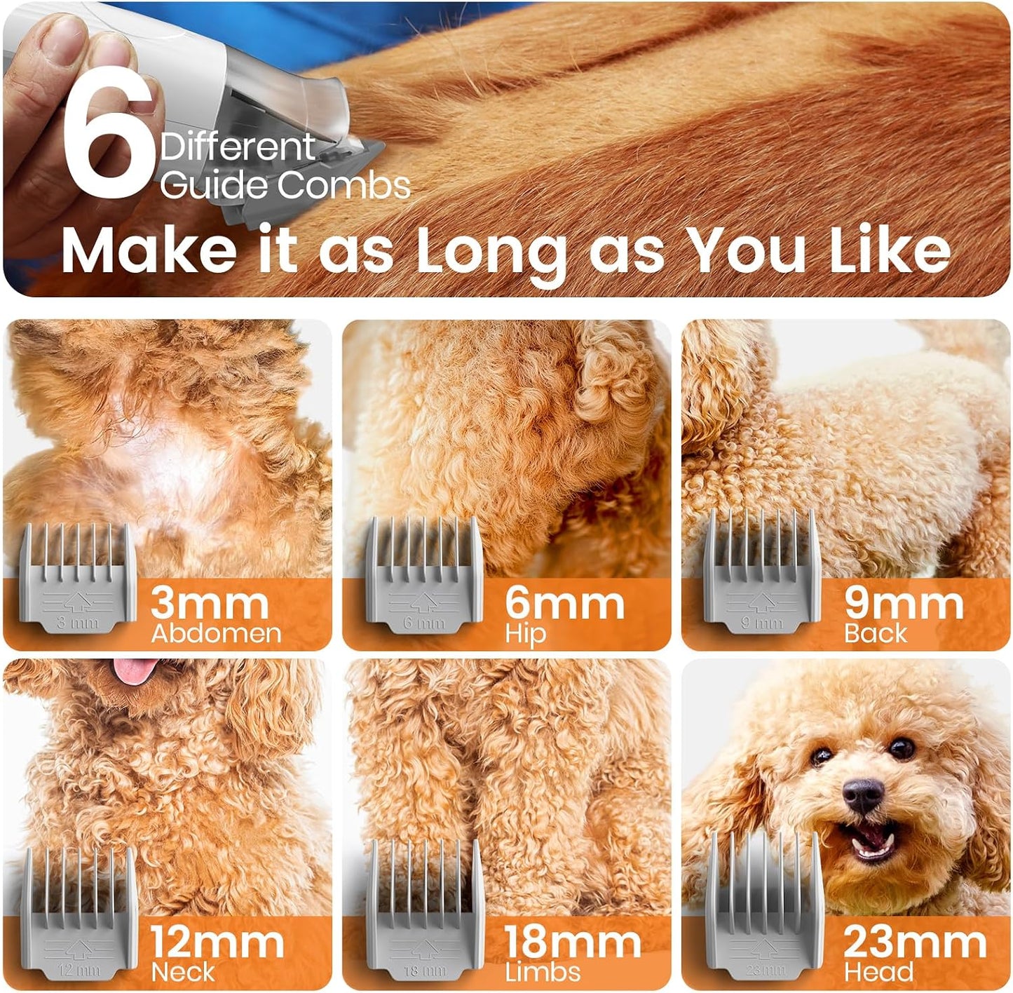 oneisall Dog Grooming Kit,Dog Hair Vacuum for Cat Pet Thick Coats,LM2 | 7 in 1 Grooming Tools, 99% Hair Suction,59dB Low Noise,Clipper & Nail Grinder,1.5L Dust Cup,For Home Multi-pet House